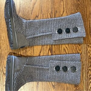 UGG Tall Sweater Boot Womens 8 Classic Cardy Wool Knit Sock